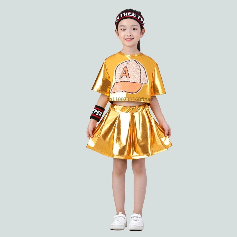 Kinder Jazz Dance Kostüm Helle Farbe Kurzarm Shorts Set Jazz Dance Männliche und Weibliche Street Dance Performance Kostüme