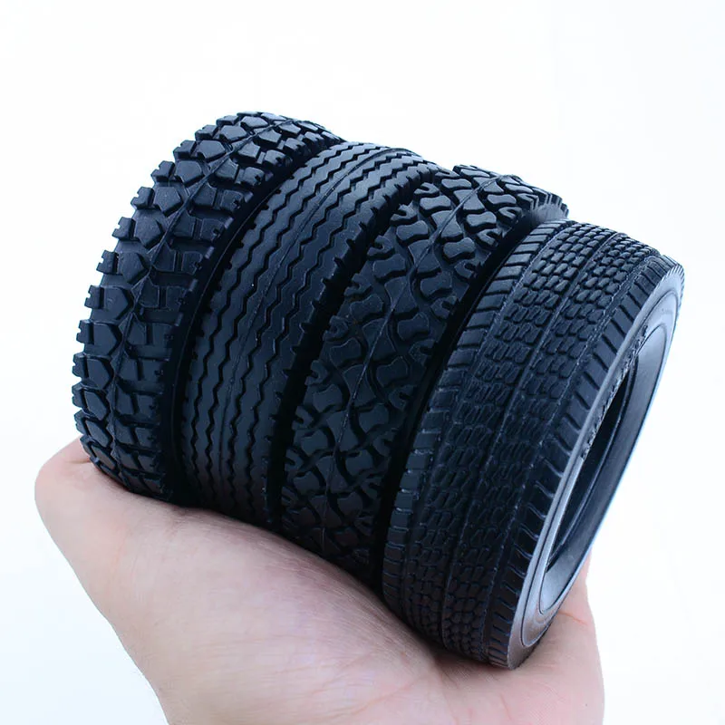 2pcs RC Dump Truck Simulation Rubber Tires Tyre for 1/14 Tamiya SCANIA 770S R620 VOLVO BENZ Arocs MAN TGX LESU Car Accessories