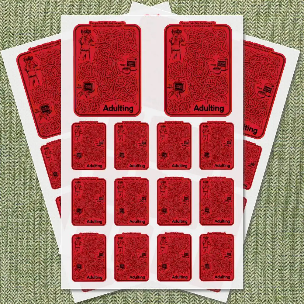 불가능한 미로 데칼 세트 고품질 인쇄 및 컷 스티커 만화 스티커