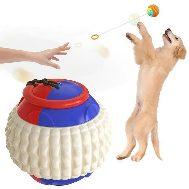 

Pet toy throwing training rope ball gnawing teeth grinding sound Small, medium and large dog tooth cleaning ball dog toy