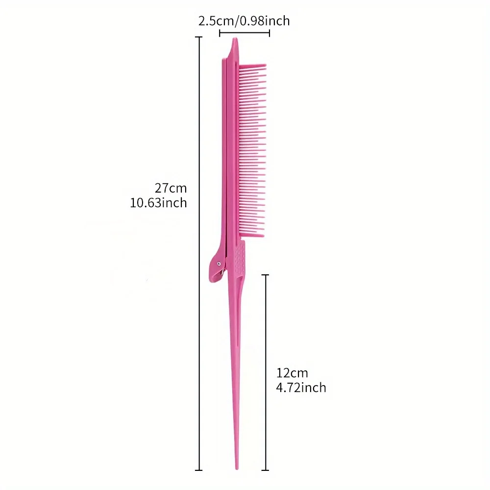 1pc Professional Salon Hairdressing Comb Black Multifunctional Highlight Clip Comb For Hair Styling Antistatic Combs