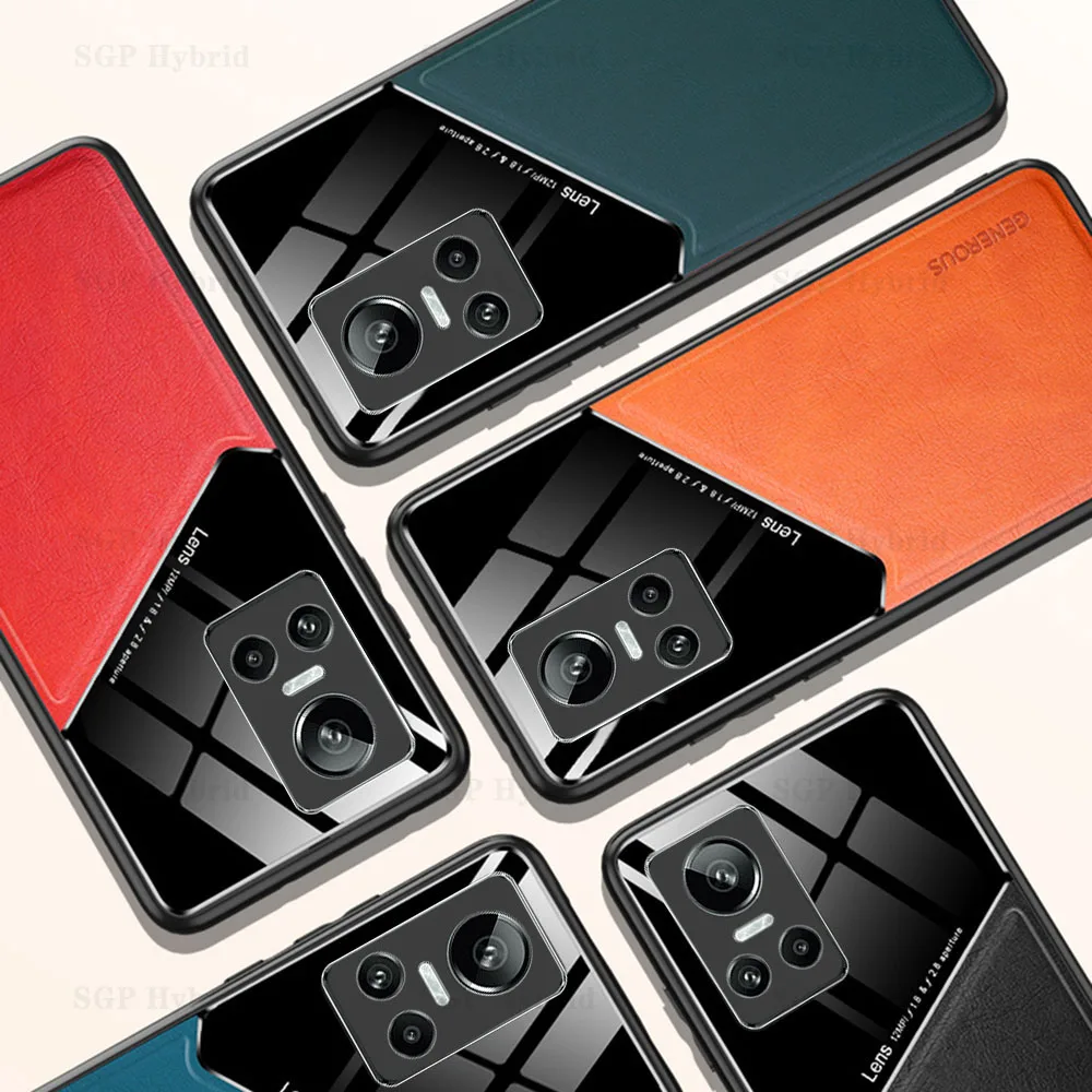 Luxury Leather Car Magnetic Protective Case For Oppo Realme GT Neo3 Shockproof Cover Realmi GTNeo3 RealmyGT GT Neo 3 Shell Funda