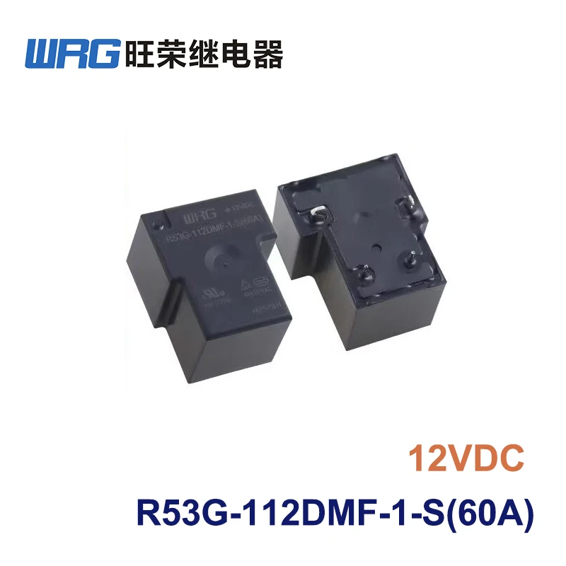 1Pcs WRG Relay R53G-112DMF-1-S(60A) 4Pin 12VDC Power Supply Relay T90 HF165FD