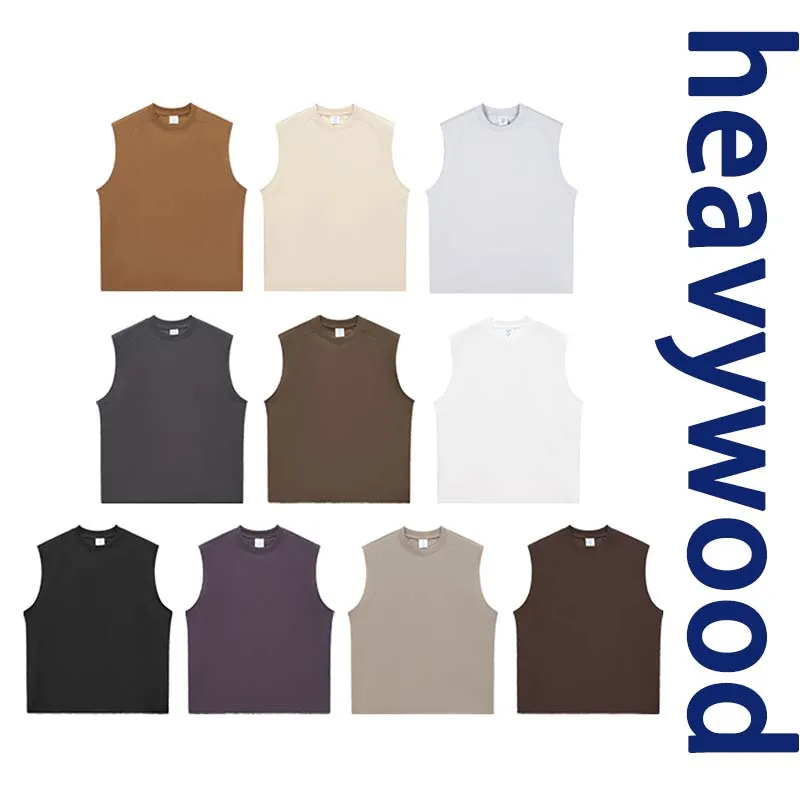 

230g Men's Fitness Running Breathable Exercise Tank Top Sports Casual Sleeveless T-shirts Gym Clothing Beach Loose Tees
