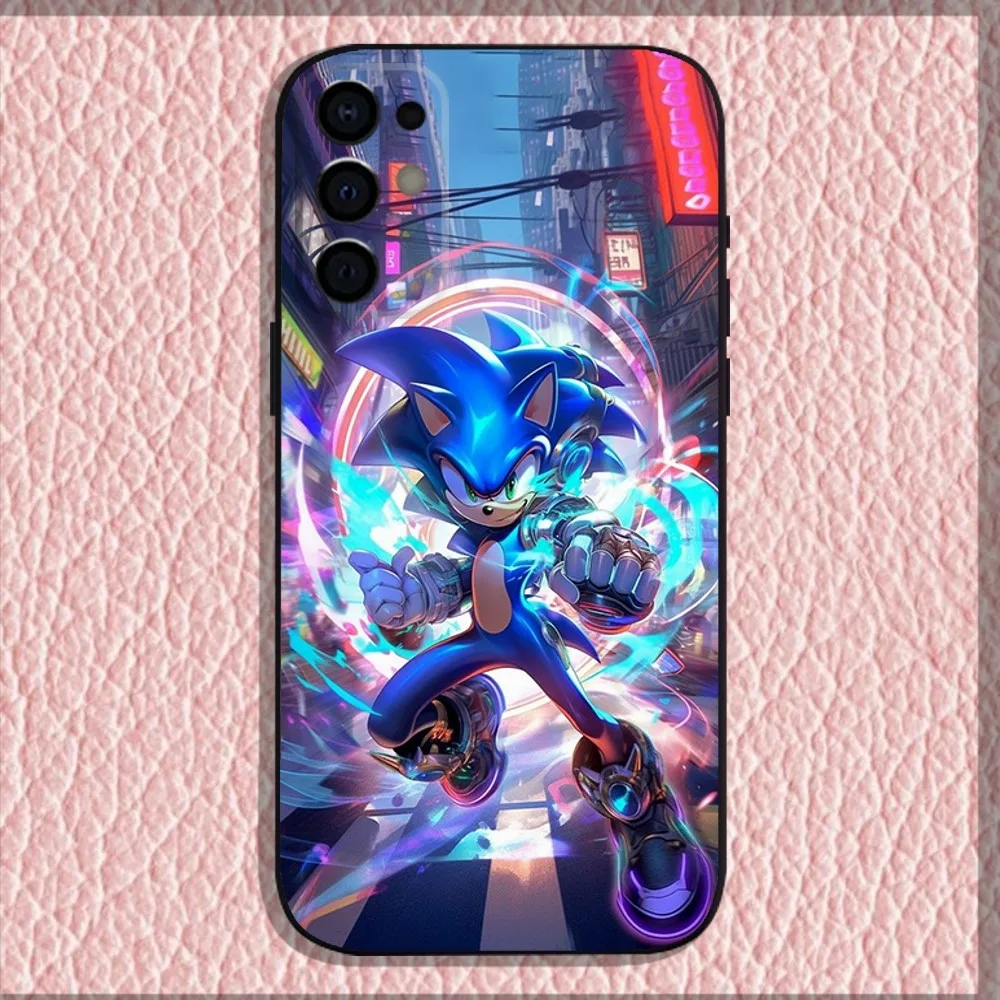 Anime S-Sonic The H-Hedgehog Phone Case For Samsung S24,S21,S22,S23,S30,Ultra,S20,Plus,Fe,Lite,Note,10,9,5G Black Soft Shell image 5