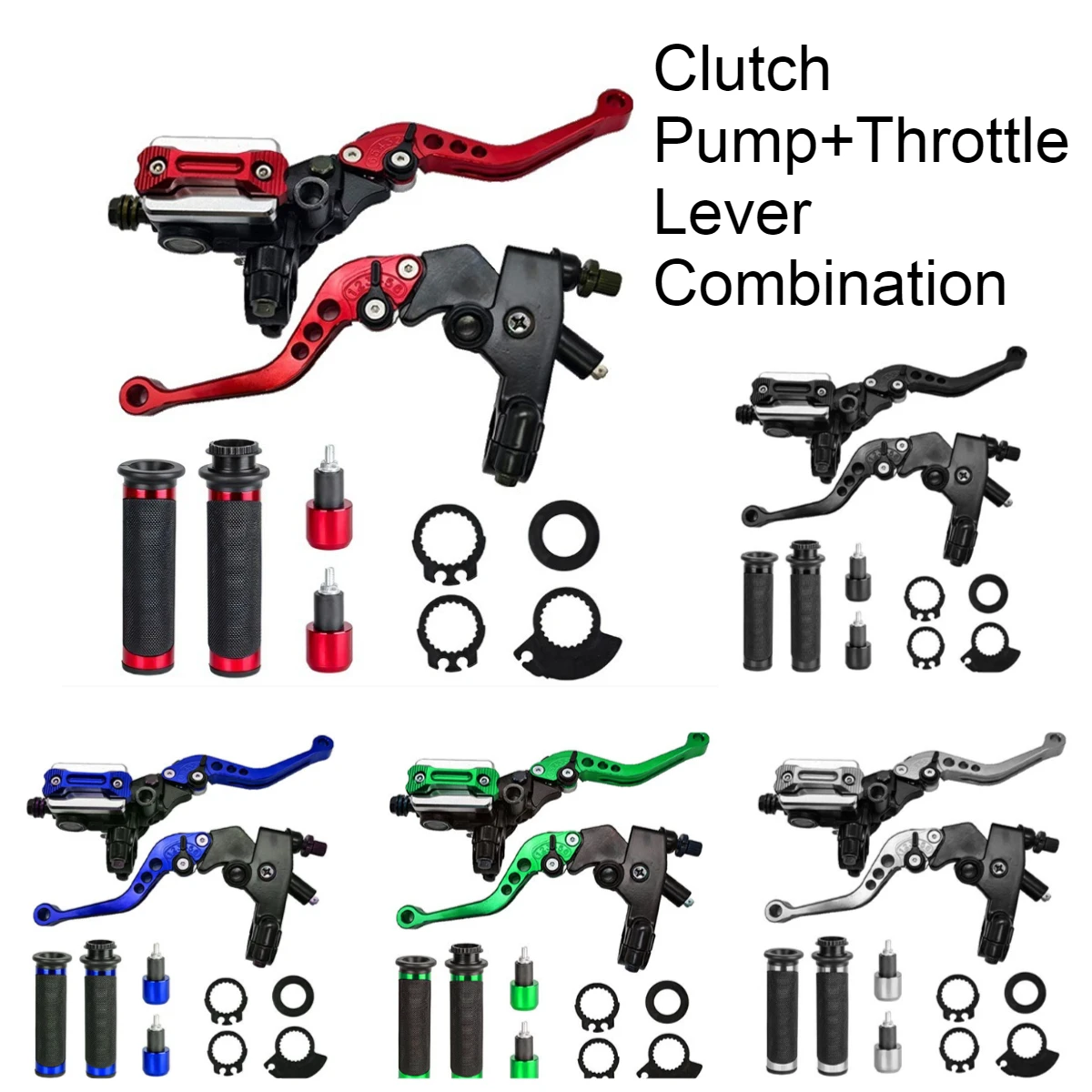 

Universal Clutch Lever 7/8 22mm Brake Master Cylinder Throttle Grip Set Clutch Pump Throttle Lever Combination Motorcycle Parts