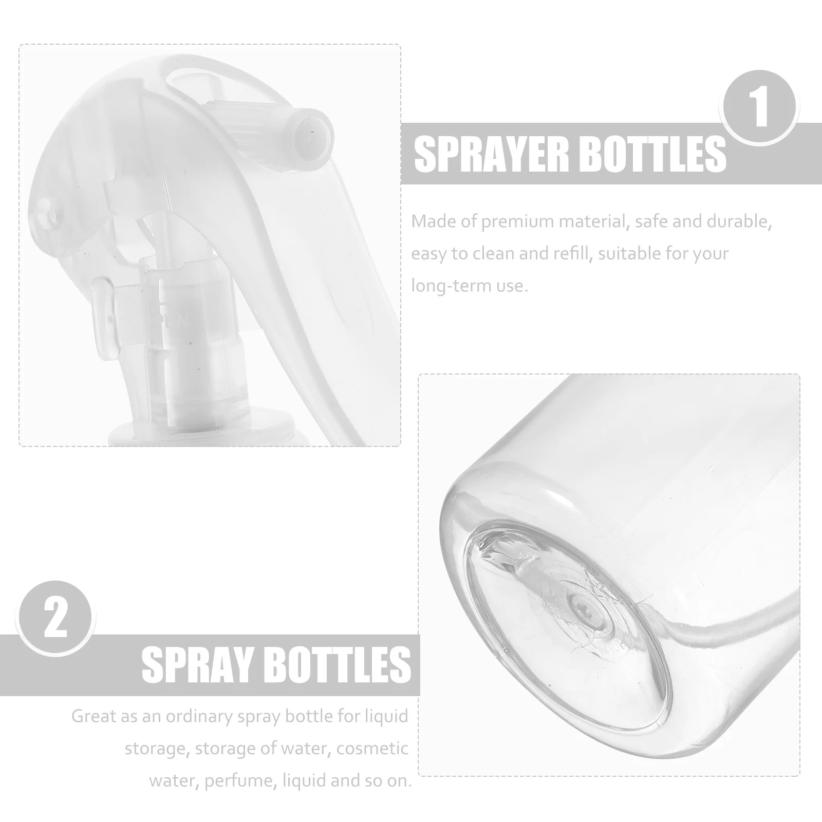 4 個のスプレーボトルコンパクト軽量ポータブル 300 ミリリットル空の旅行用香水メイクアップスプレー詰め替え可能