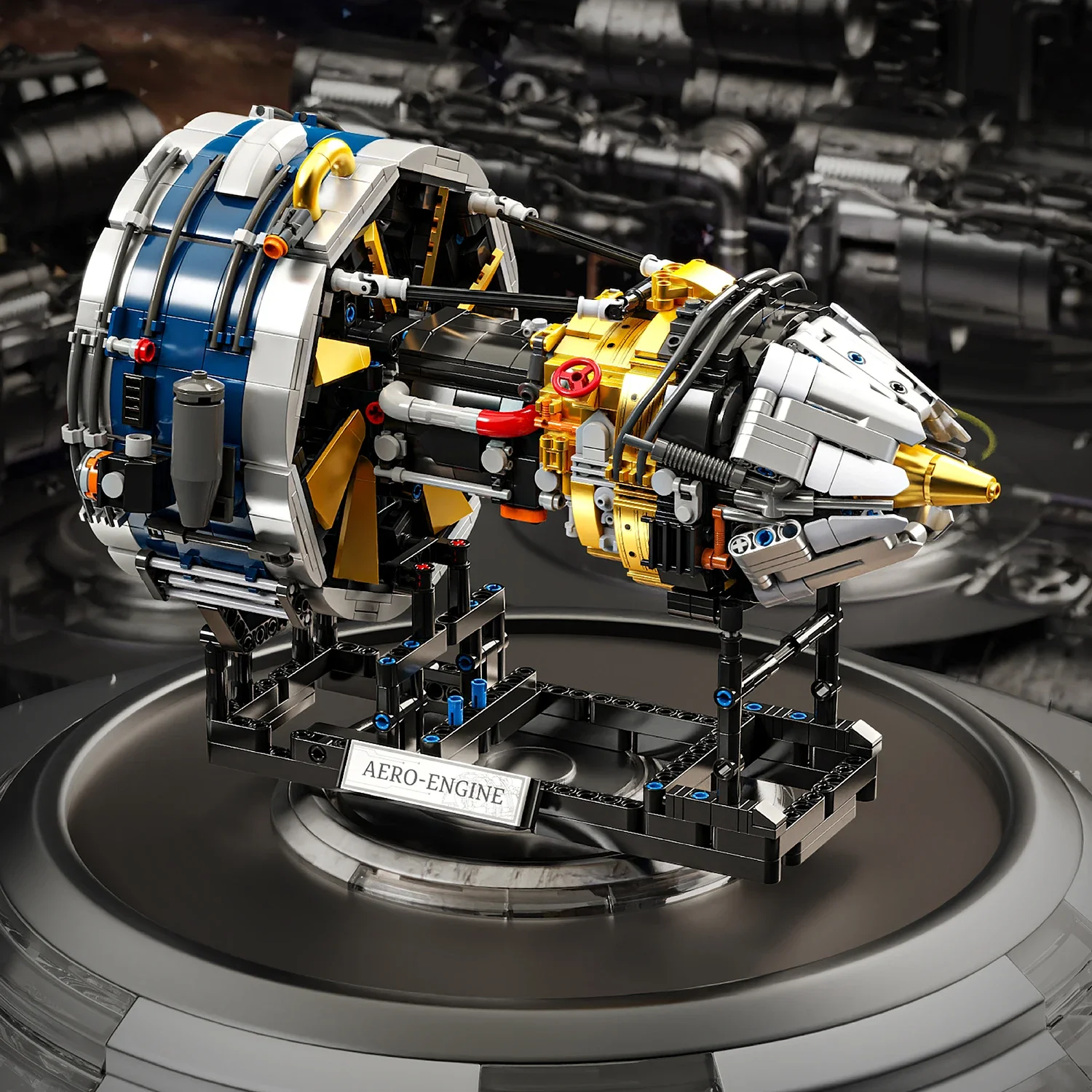 1552-teiliges Raumfähren-Motor-Baukasten-Set, Technisches Lernspielzeug, Desktop-Modell-Puzzle, Bausteine als Geschenk zum Lernen