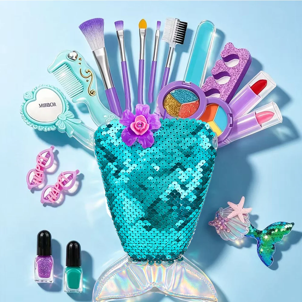 conjunto-de-maquiagem-princesa-para-meninas-com-bolsa-em-forma-de-cauda-de-sereia-kit-de-maquiagem-lavavel-real-kit-de-arte-para-unhas-infantil-presente-de-aniversario-e-natal