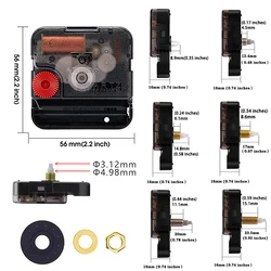 Young Town Wall Clocks Movement 12888 Sun Silent Sweep Second Mechanism Quartz Clock Diy Repair Mechanisms Accessories Kit