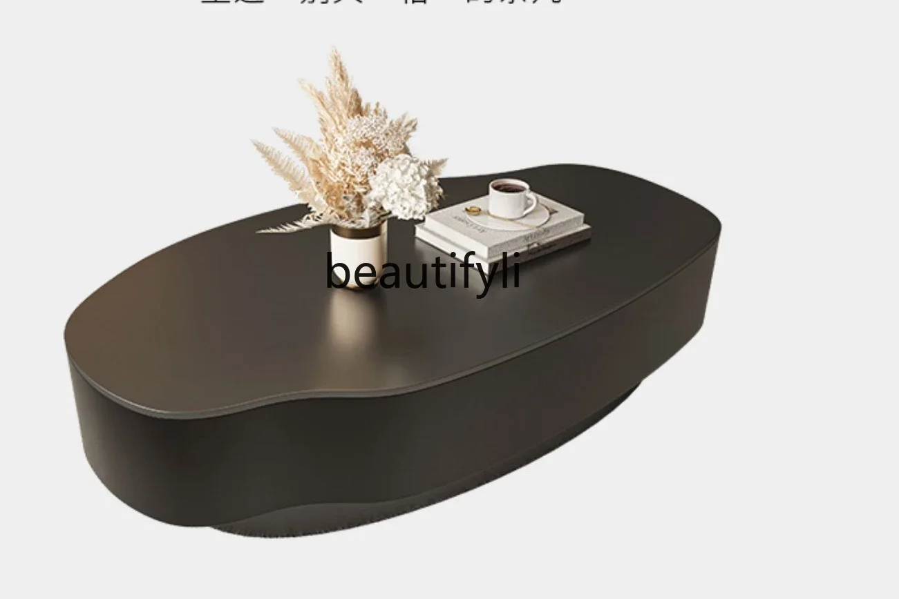 

X18 Special-shaped slate light luxury modern simple large and small apartment high-end oval living room home minimalist