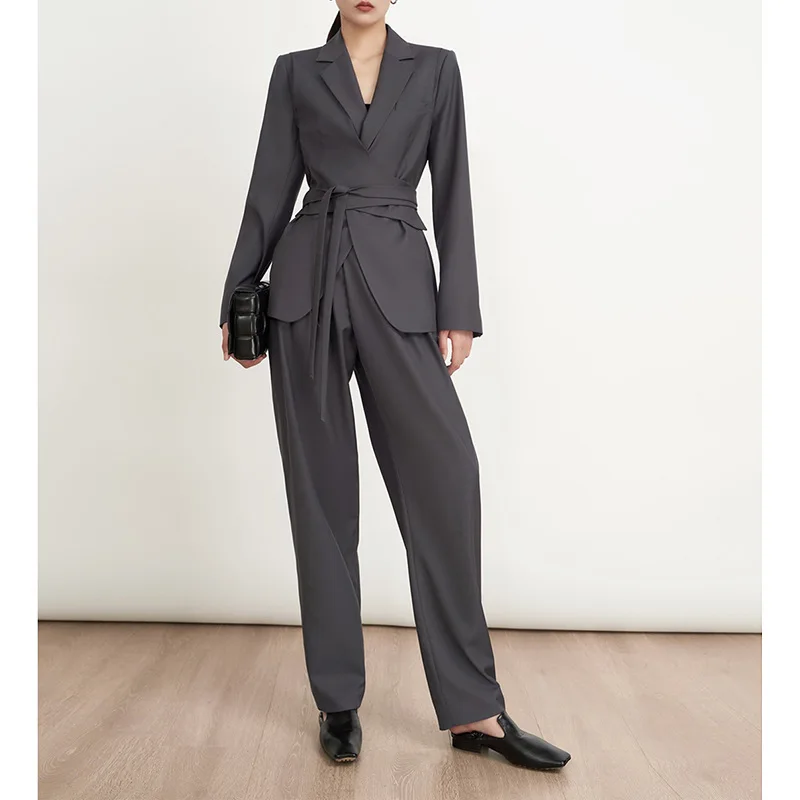 

Allingentle Women's Suit Pantsuit 2 Piece Set Fashion Blazer & Pants Business Outfit for Casual Office Customize