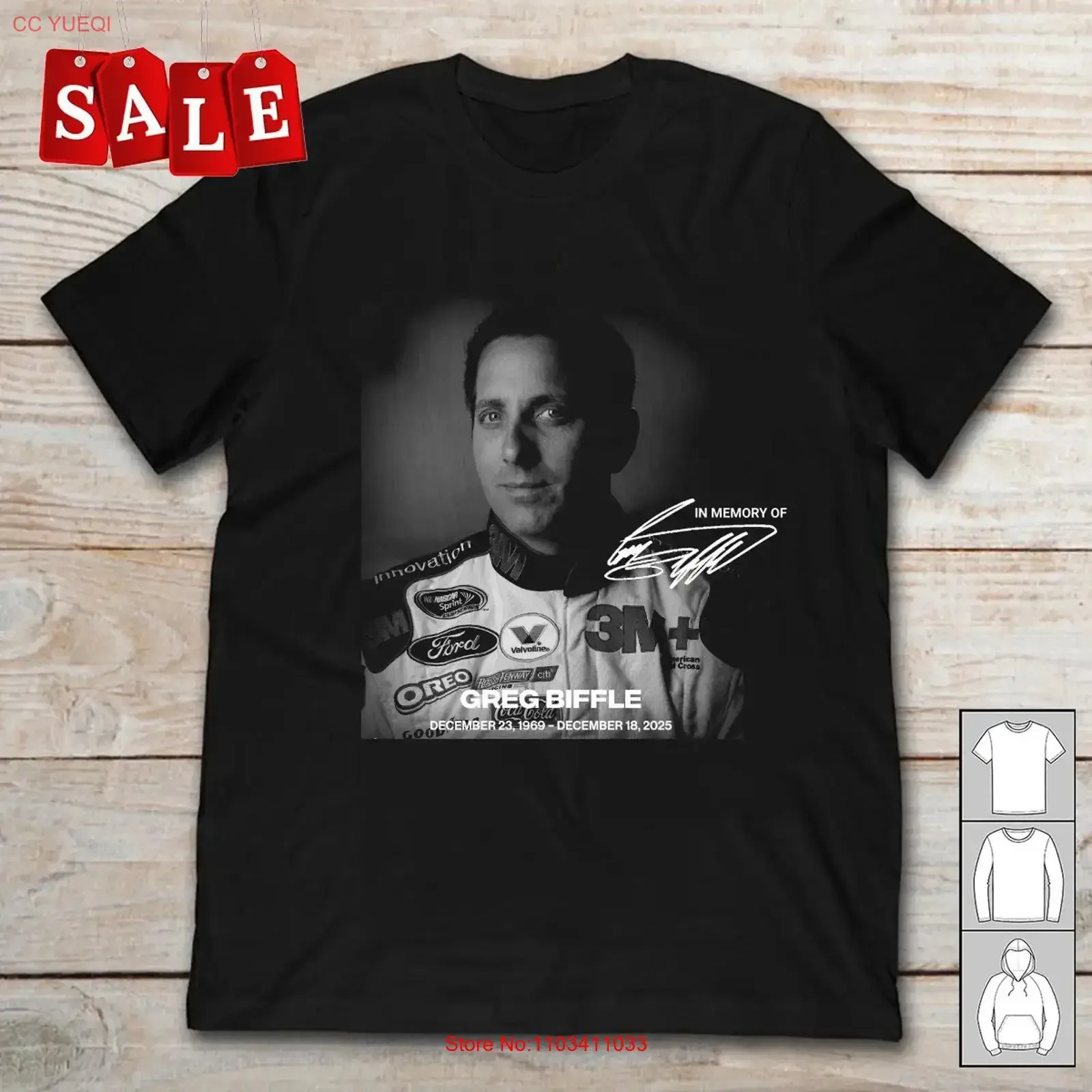 Hot Greg Biffle For Fans S 5XL T-Shirt NH42 Vintage Washed Stylisches Oberteil für den Alltag Unisex Leicht grafisch gestaltet Lässig