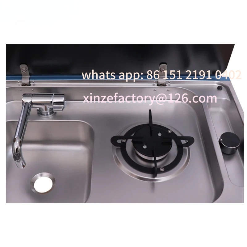 Customizable Stainless Steel Universal Rv Boat Sink Camper out camper van accessories Burner Pull Type Gas Stove Boat Caravan RV