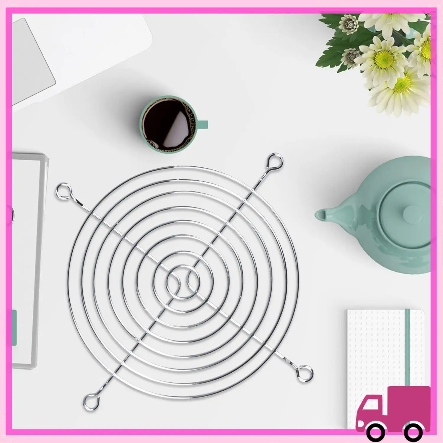 Compact 3Pcs 120Mm 4.7" Metal Fan Guard Protective Grill For PC Ventilator