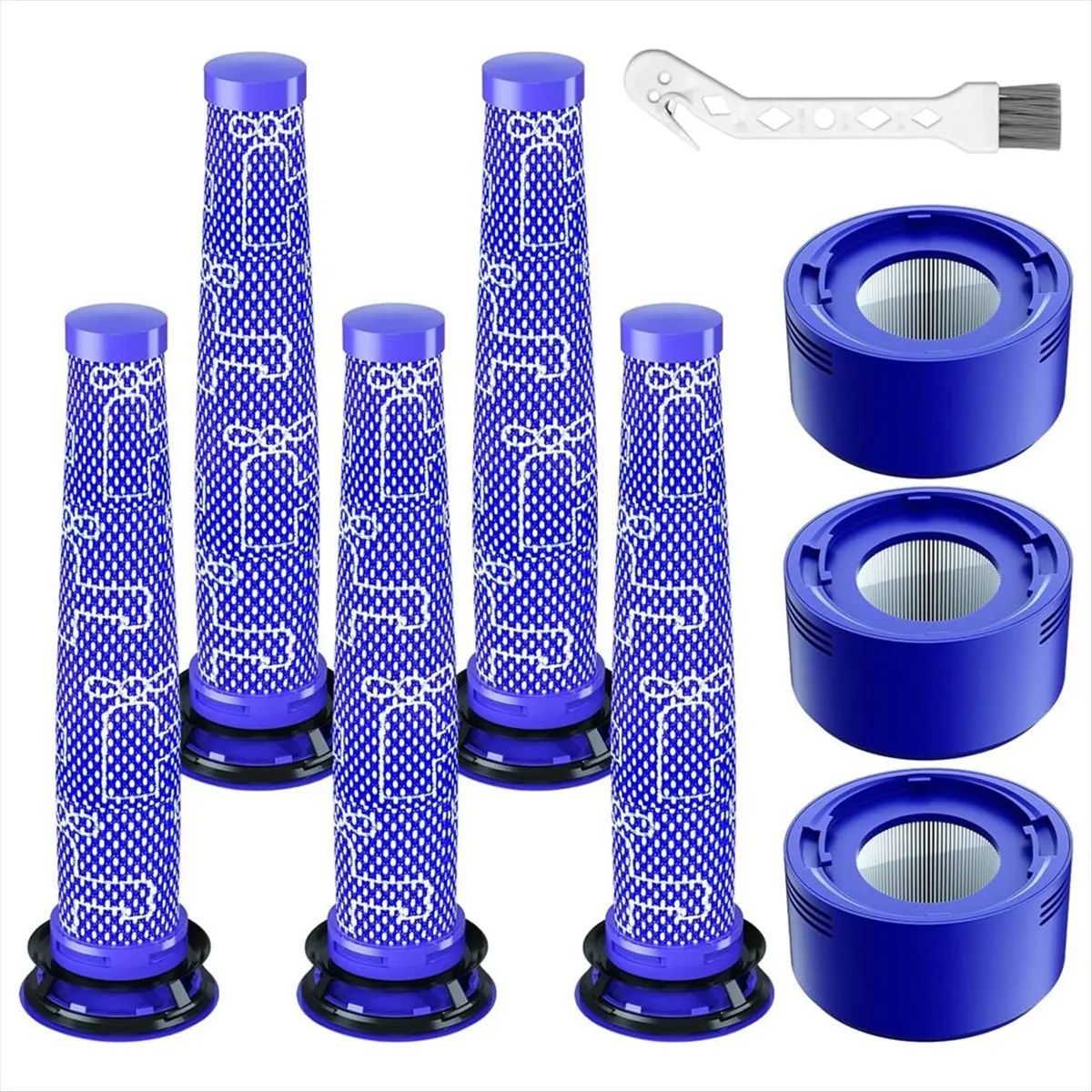 100% New For V7 V8 SV10 Filters Replacement Parts 3 Post Filters and 5 Pre Filters, Replaces Part 965661-01 & 967478-01
