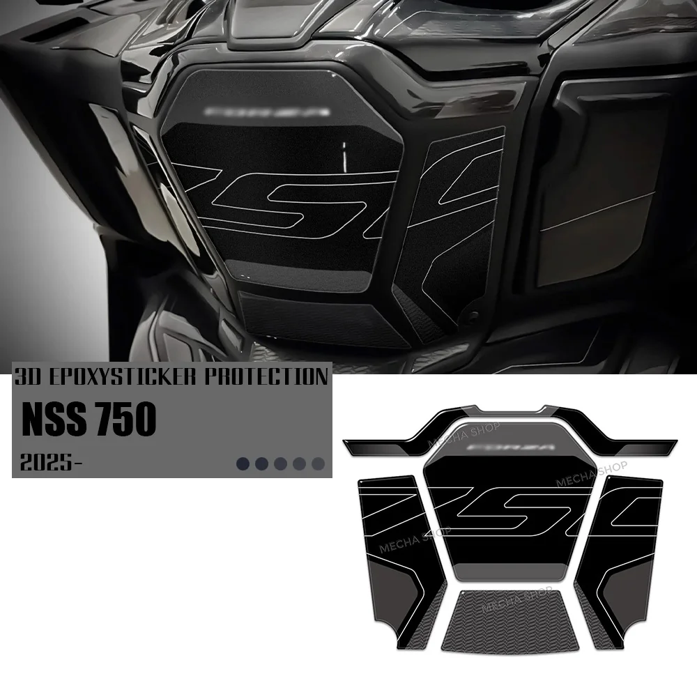 For NSS750 NSS 750 2025- Ignition Center Protective Sticker Motorcycle Accessories 3D Epoxy Decal