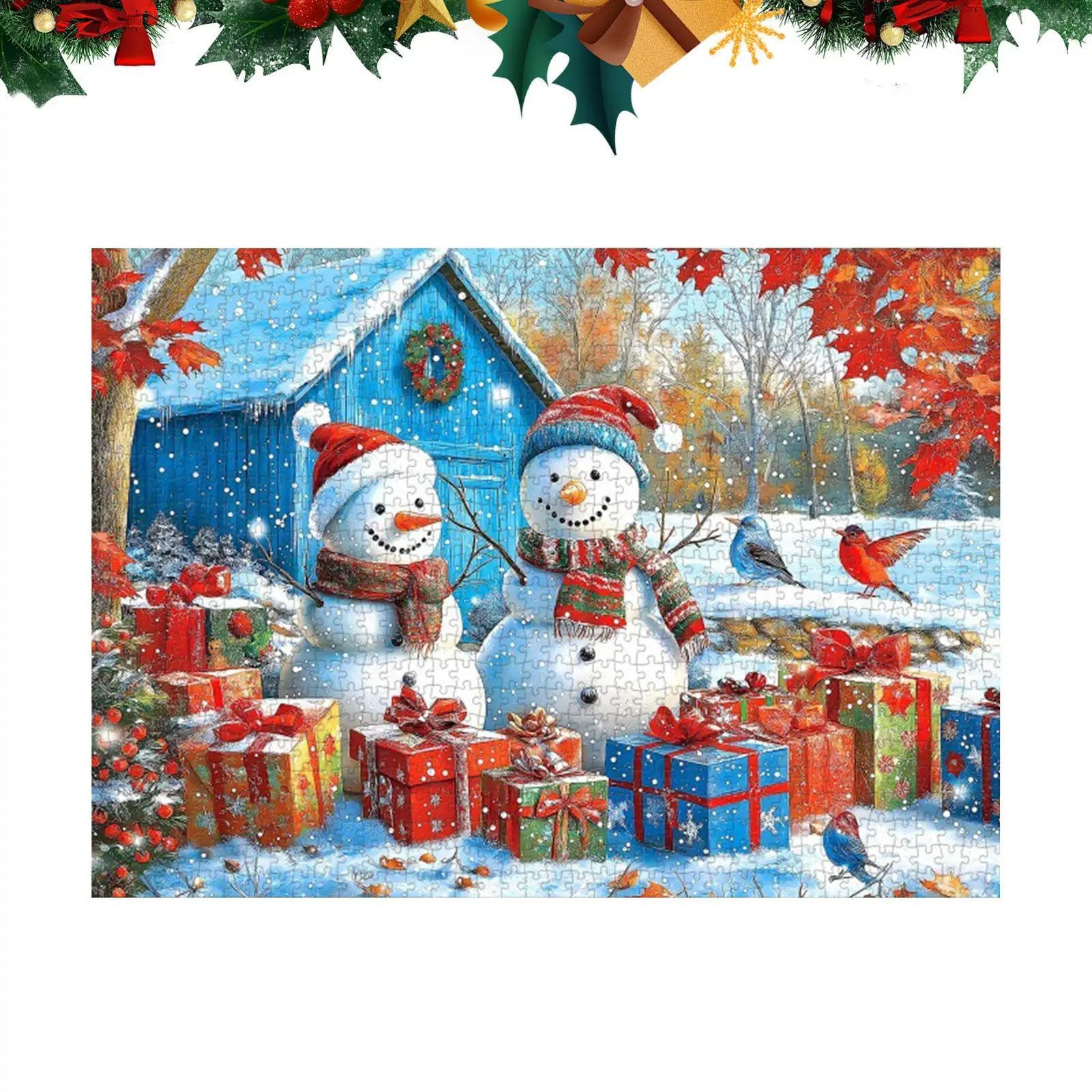 ثلج بازل قطع 1000 قطعة لعبة الأسرة عيد الميلاد ثلج بازل قطع للنساء الرجال الأصدقاء عيد ميلاد السنة الجديدة المنزل #1
