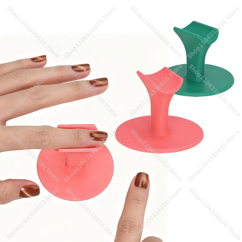 Nail Art Finger Rest Holder - 6cm Base & 4.5cm Height, Pink/Green PLA Stand for Stable Manicure
