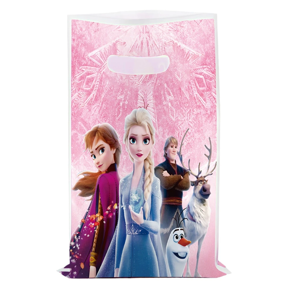 Disney Frozen Princess Theme 10pcs/lot Kids Girls Favors Happy Birthday Party Gifts Surprise Candy Bags Decorations Loot Bags