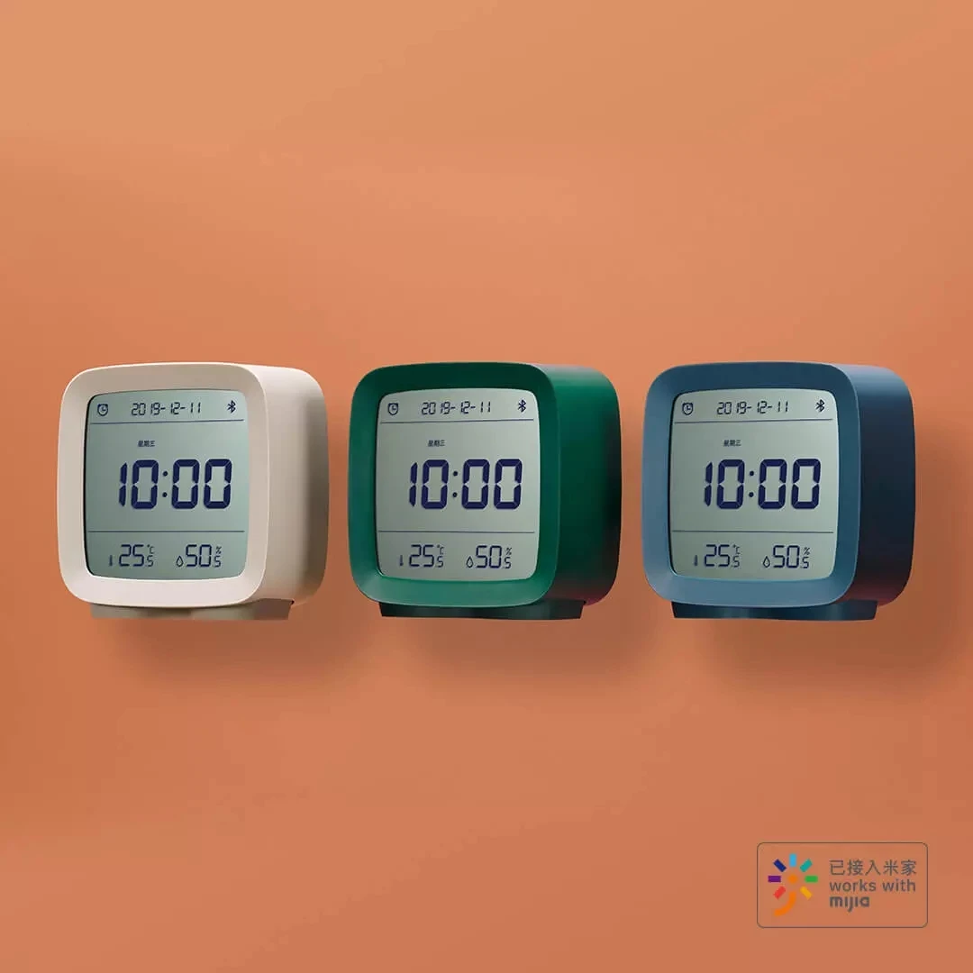 Imagem -03 - Original Youpin Qingping Mijia Bluetooth Despertador Temperatura e Umidade Monitoramento Noite Luz Três-em-um
