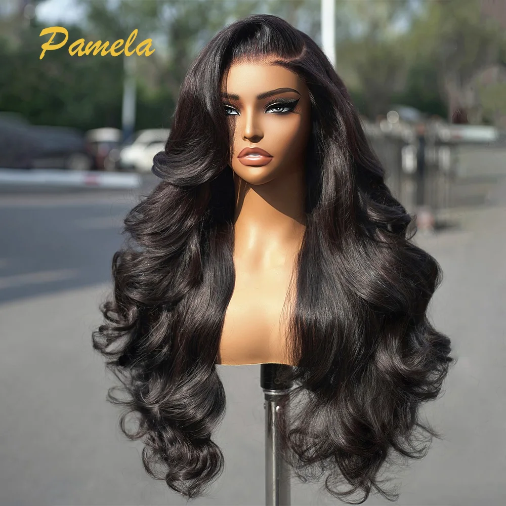 Double Drawn 250% HIgh Density Loose Wave 4x4 9x6 Transparent Lace Closure Glueless Wig Human Hair Princess Wigs Ready To Go