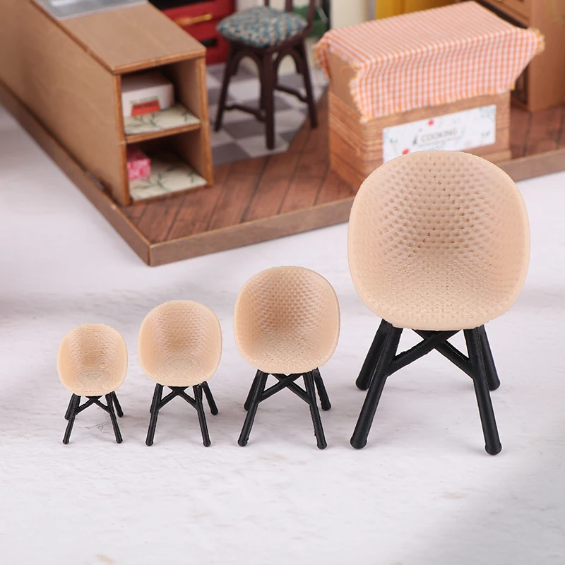 1PC Poppenhuis Miniatuur Simulatie Balkon Rotan Stoelen Meubels Model Poppenhuis Accessoires Decoratie Speelgoed