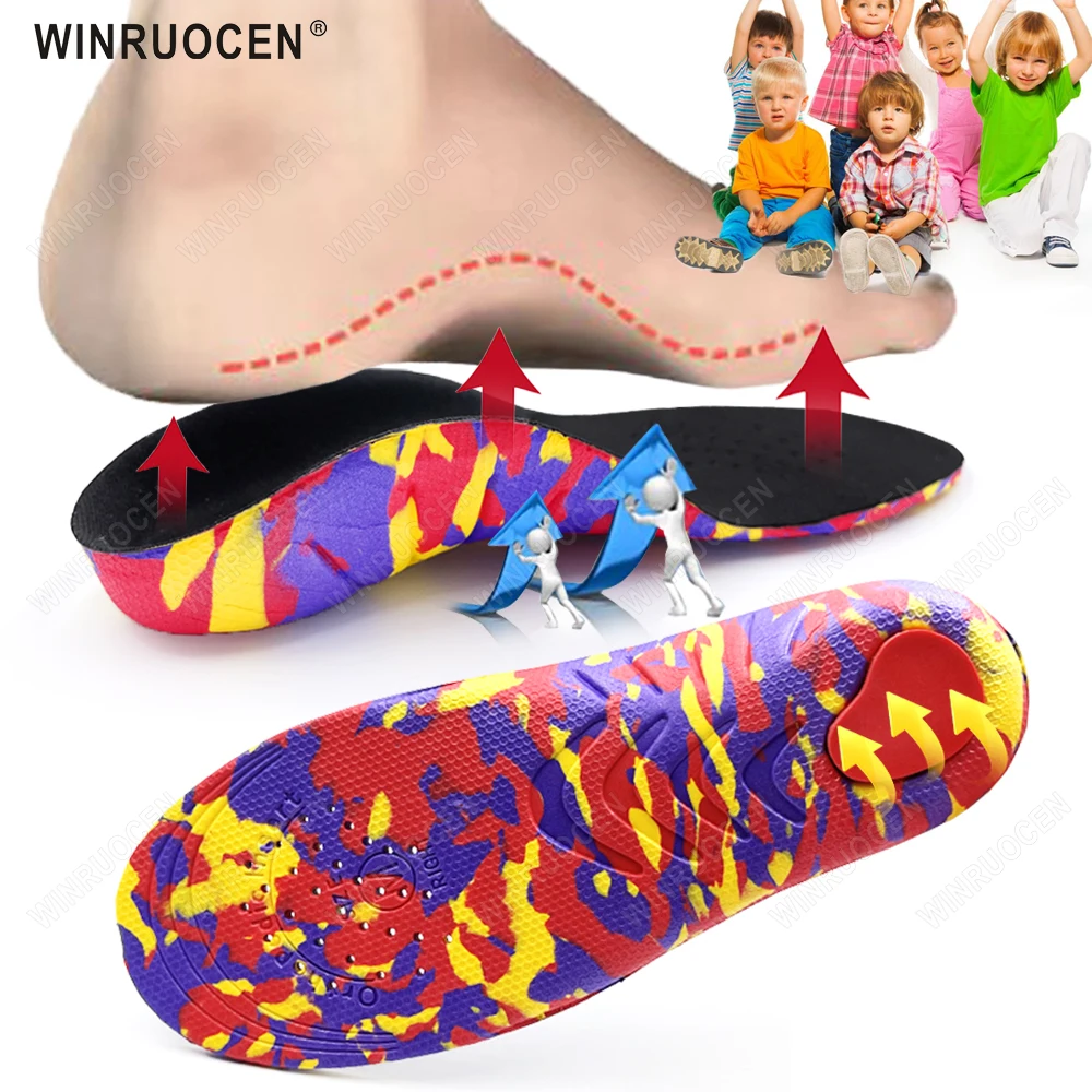 WINRUOCEN Insoles Orthoped Children Flat Foot Leg Health Correction Care Tool Unisex Arch Support kids Insole Sport Shoes Pads