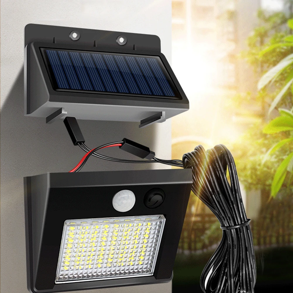 Lámpara Solar de 32LED/48LED para exteriores, foco de jardín de 1200mAh, luces de pared impermeables IP65, larga resistencia para porche, Patio