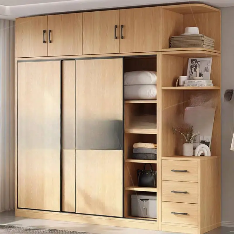 

Luxury Modern Wardrobes Cabinet Rack Nordic Drawers Space Wardrobes Clothes Adult Wooden Armadio Guardaroba Bedroom Furniture