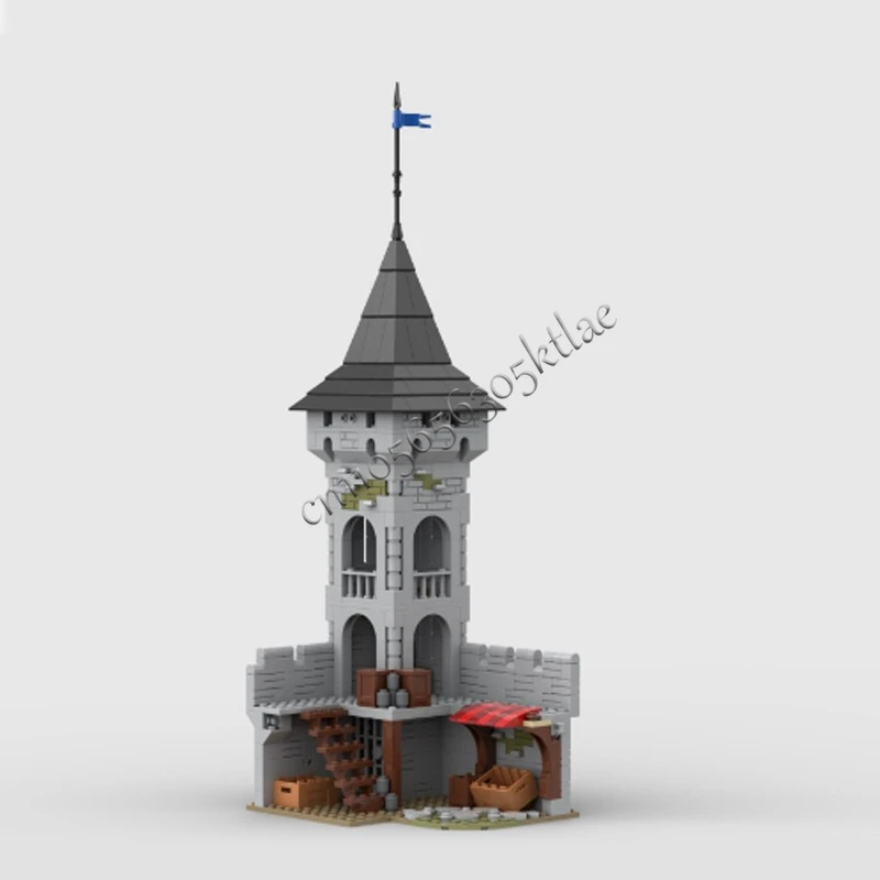 2218 pièces MOC noir faucons château bâtiments ensembles ville médiévale Construction blocs d'assemblage modulaires modèle enfants jouets enfants cadeau
