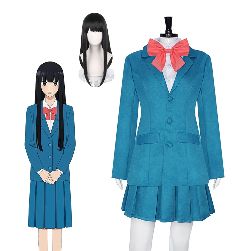 Anime Cosplay Kimi Mi Todoke Season 3 Kuronuma Sawako Costume From Me To You Season Wig JK School Uniforms Woman Lovely Suit