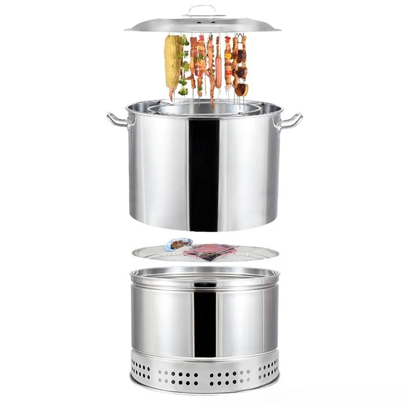Outdoor Hanging Grill Skewer Stove Charcoal BBQ Kitchen Sink Commercial Bacon Merchant Cooking Grill