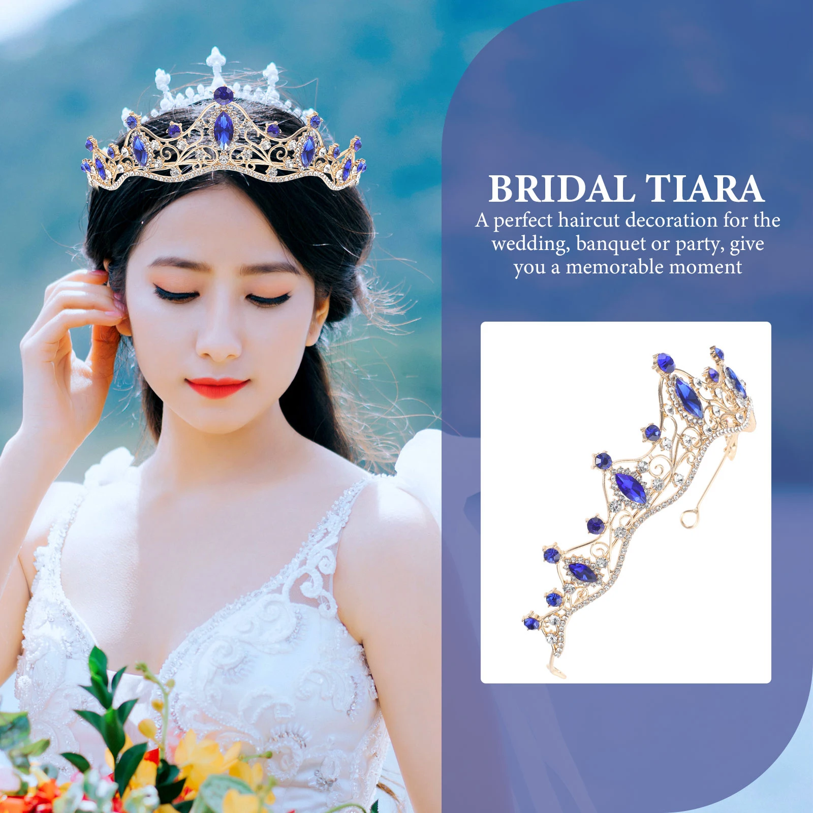 

Baroque Crown Bridal Headband Haircut Decor Lightweight Zinc Alloy Tiaras Tiara For Women Durable Charm Design