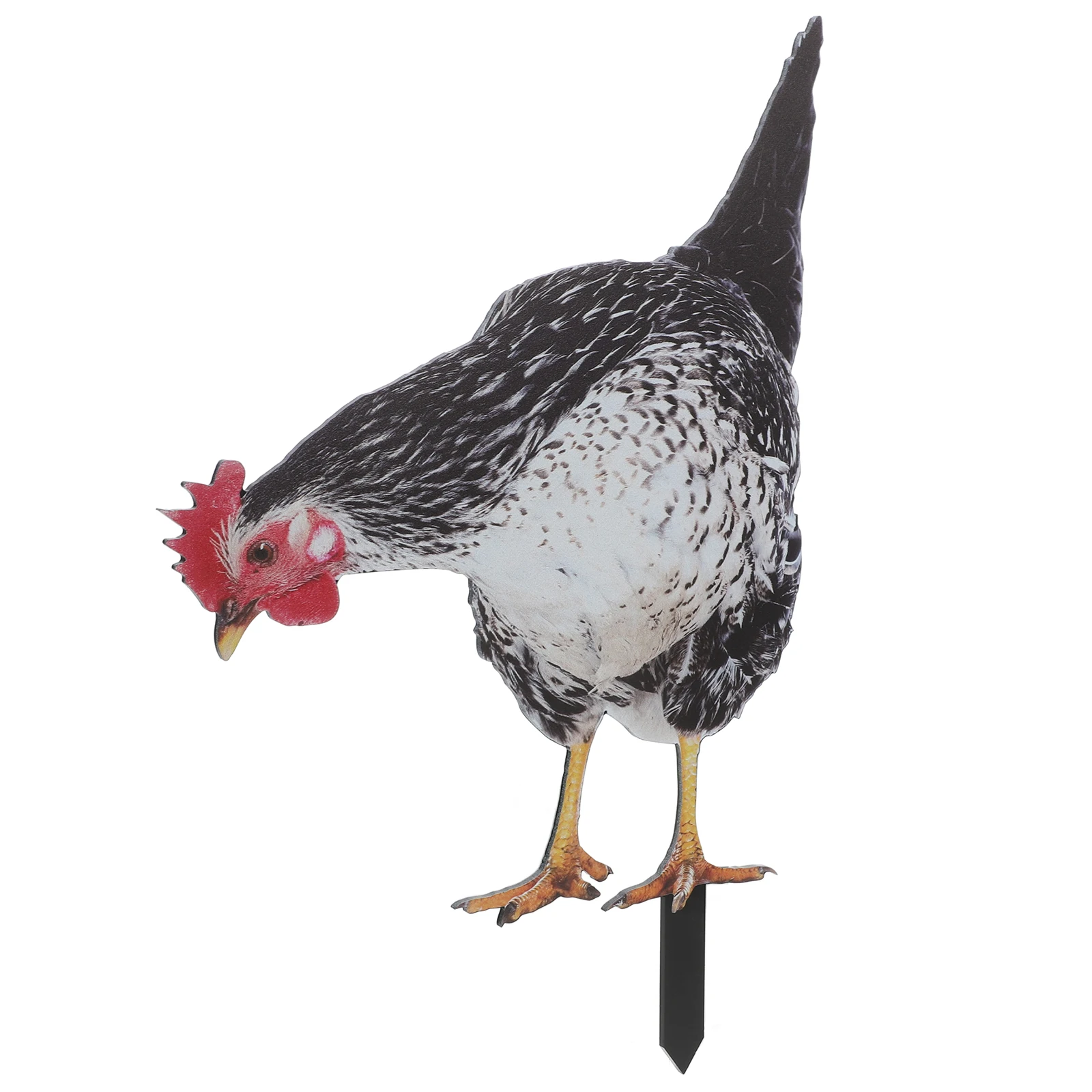 

Simulated Hen Decoration 3D Chicken Garden Stakes Durable Outdoor Acrylic Insert Reusable Easy Installation Decorative Statues