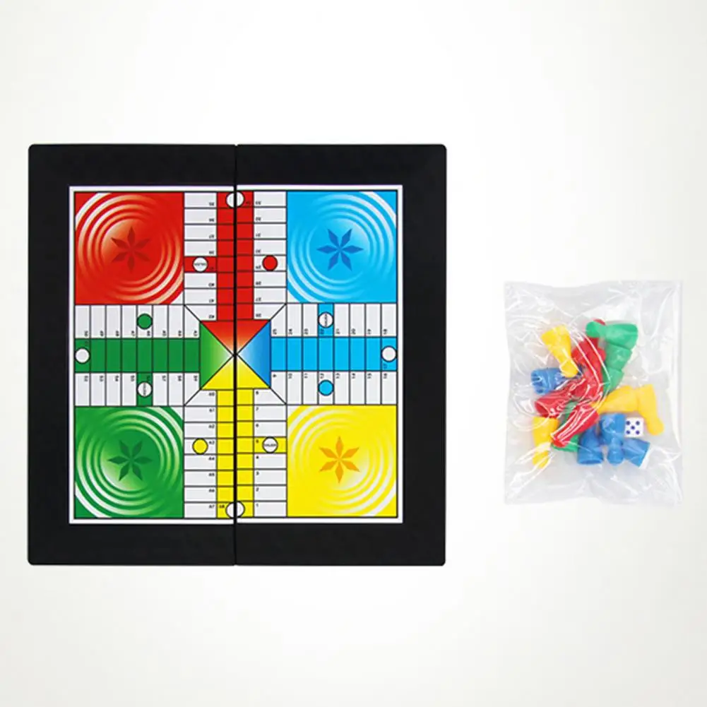 

Шахматная игра для малышей, набор летающих шахмат для 4 игроков со складной шахматной доской, 16 шахматных фигур, игральные кости для детей, взрослых, семьи