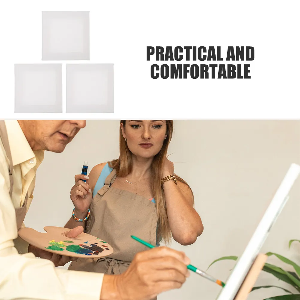 4Pcs Oil Painting Canvas Panels Cloth Wood Material Painting Boards Artist Drawing Boards for Beginners Professionals