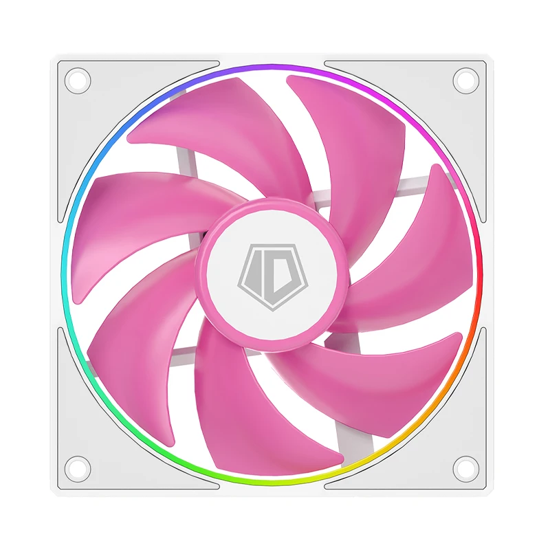 ID-COOLING AF-127-Pink Chassis Fan FDB Bearing PWM Temperature Control Is Suitable For Computer CPU Water-Cooled Cooling Fan