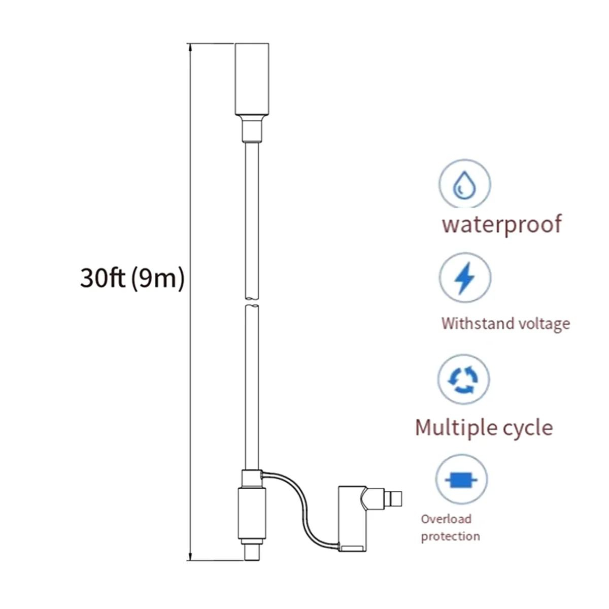 ABNJ 12AWG Extension Cable for Solar Generators 8mm Female to Male DC7909 Solar Panel Cable with DC8020 for /GZ/Yet A