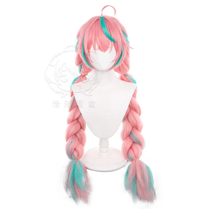 Game Varesa Synthetisch Haar Varesa Cosplay Kant 100Cm Gradiënt Dubbele Paardenstaart voor Vrouwen Party Rollenspel Pruik Accessoire ﻿