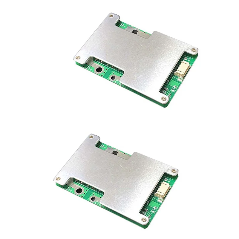 New 2Pcs 4S 12V 100A BMS LiFePo4 Lithium Iron Phosphate Battery Protection Circuit Board with Balanced Charging