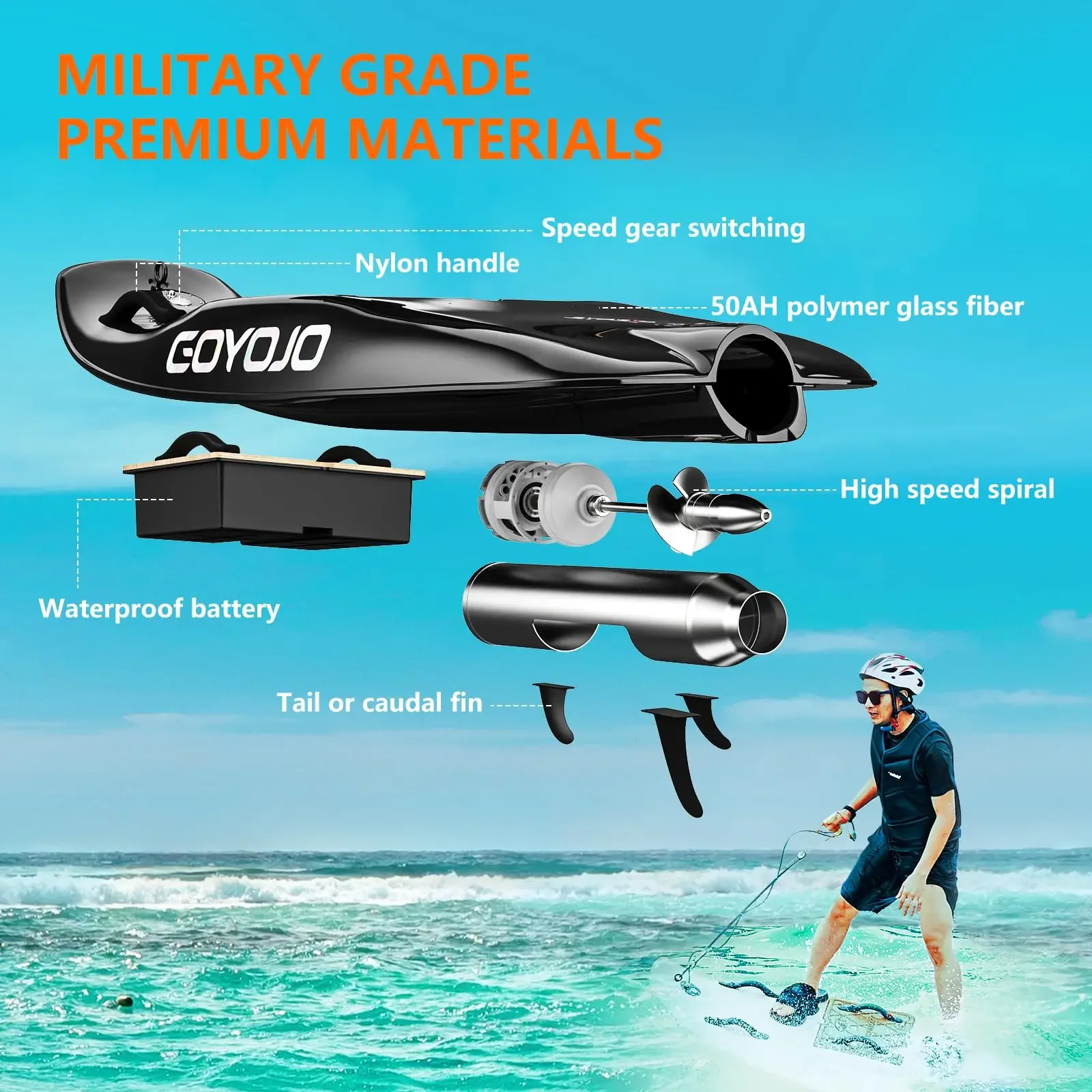 Electric Surfboard,10KW 12KW 15KW High Speed Jet Board Power Engine Water Craft Jet Surf Customizable Graphic Logo Surfboards