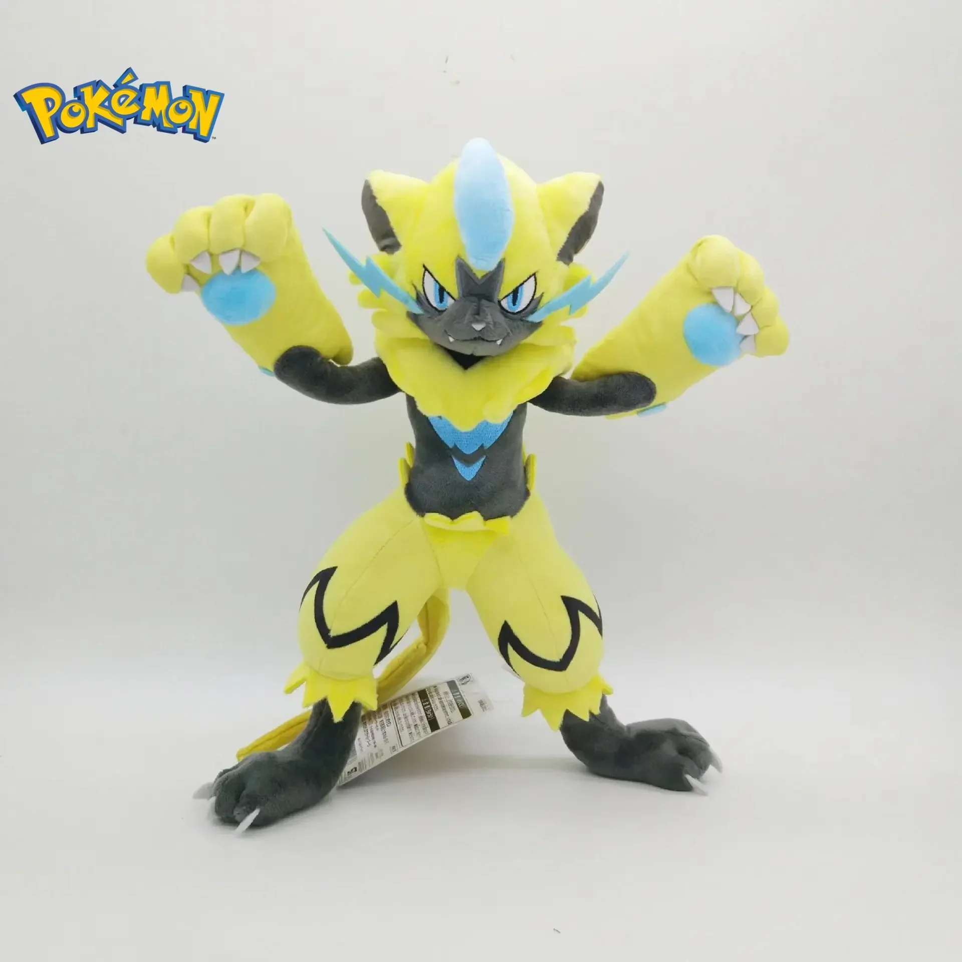 25/32cm Pokemon Zeraora Pluszowe zabawki Kreskówka Anime Zeraora Pluszowa lalka Poduszka Miękka wypchana lalka Kawaii Elf Prezenty urodzinowe dla chłopców