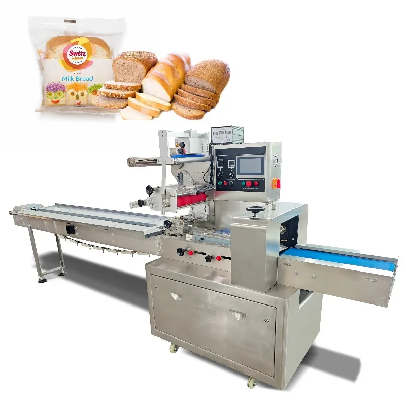 Custom Automatic Bakery Food Packing Machine Croissant Bread French Buttered Toast Bread  Packaging Machine