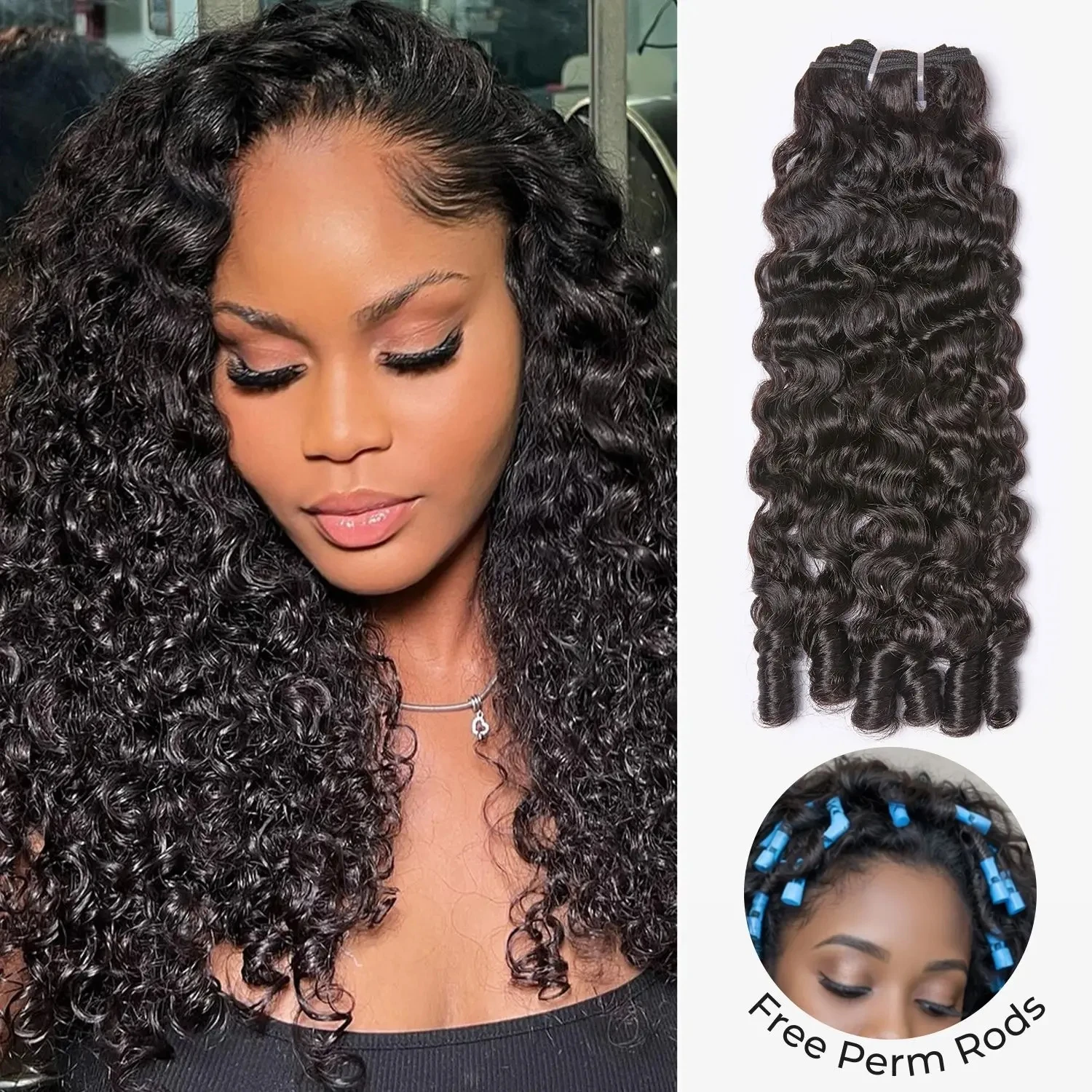 30 32 34 36 Inch Curly Human Hair Bundles Burmese Curly Bundles Human Hair with Spiral End 3/4Pcs 15A Unprocessed Virgin Hair Quick Weave For Women Natural Black