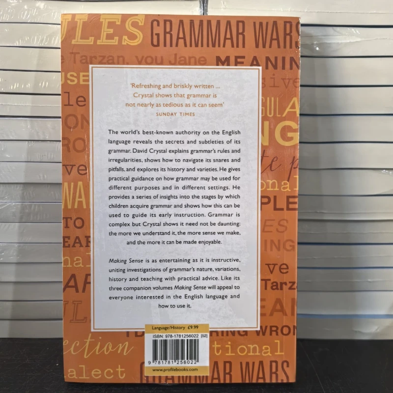 صنع الإحساس بقلم ديفيد كريستال: رحلة ساحرة من خلال القصص الخفية لقواعد اللغة الإنجليزية