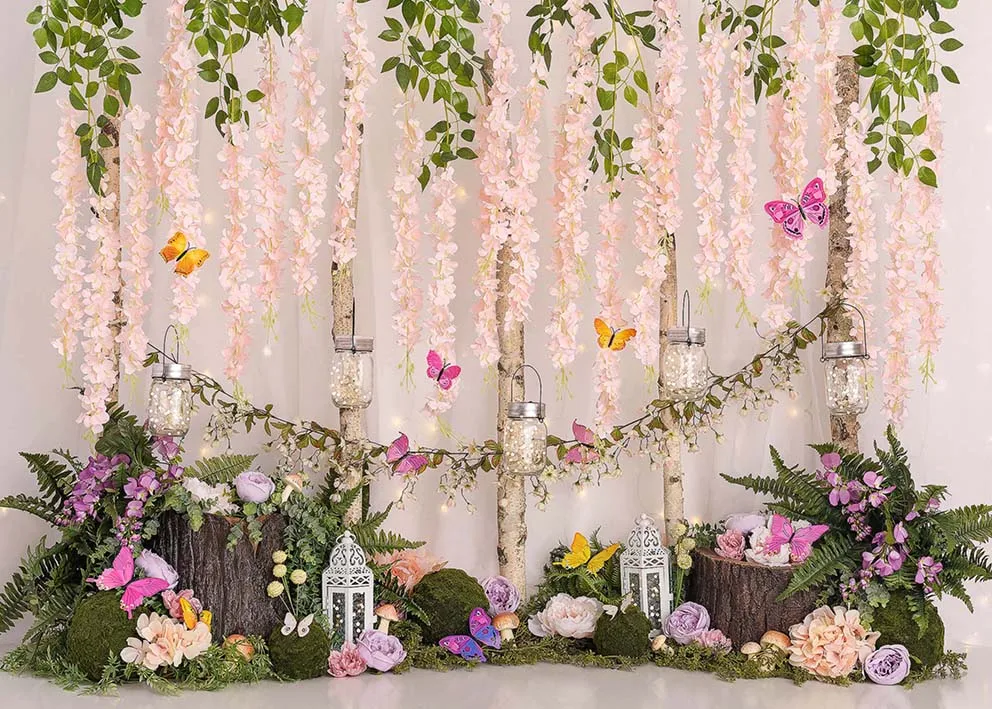 Сказочная принцесса один день рождения торт разбивать фон Алиса Страна Чудес чайвечерние Фон фотографии мечтательный лес фотосессия