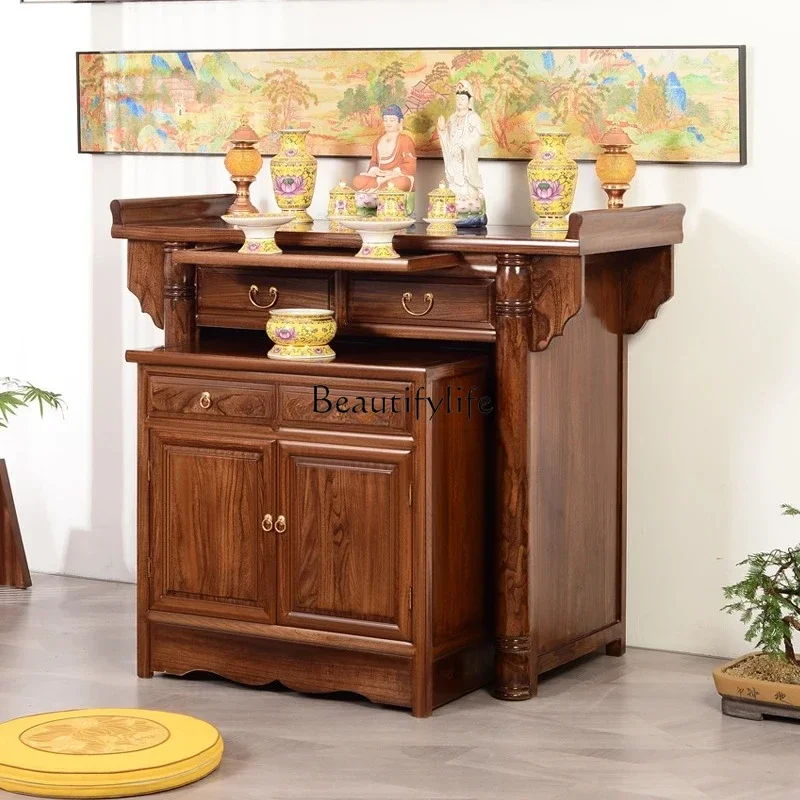 

yj9 New Chinese Simple Table Buddha Tai Household Incense Cabinet High-end Gong Tai Table