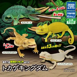 Japanese Bandai Genuine Gacha Scale Model Biological Cognitive Model Lizard Chameleon Simulation Miniature Action Figure Toys