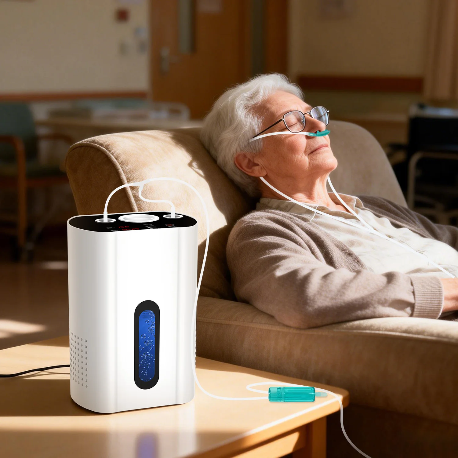 Hydrogen Inhalation Machine 225ml/min H2 O2 Generator PEM High Purity Hydrogen Inhalator Home Wellness Free H2 Water Stick